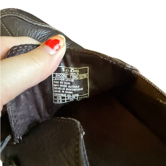 Taos 8.5 Encore Slip On Loafers $140 Casual Shoes Leather COMFORT Clogs Brown - Picture 7 of 7